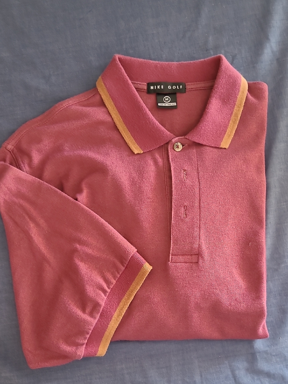 Nike Golf Maroon Polo with Orange Trim